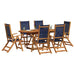 Set mobilier de grădină, 7 piese, lemn masiv acacia/textilenă - WALTI WALTI
