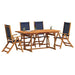 Set mobilier de grădină, 5 piese, lemn masiv acacia/textilenă - WALTI WALTI