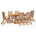 Set mobilier de grădină, 7 piese, lemn masiv acacia/textilenă - WALTI WALTI
