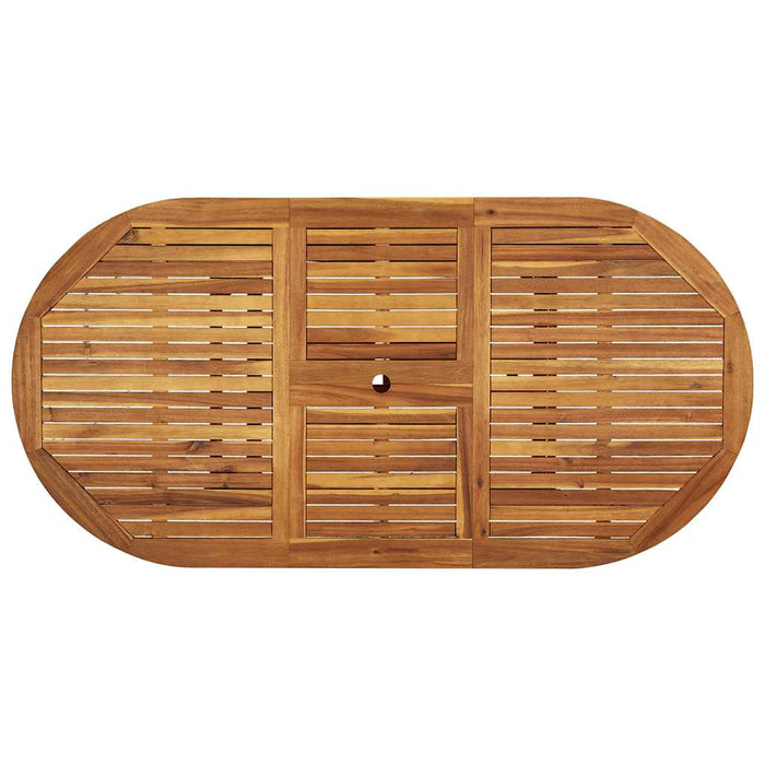 Set mobilier de grădină, 7 piese, lemn masiv acacia/textilenă - WALTI WALTI