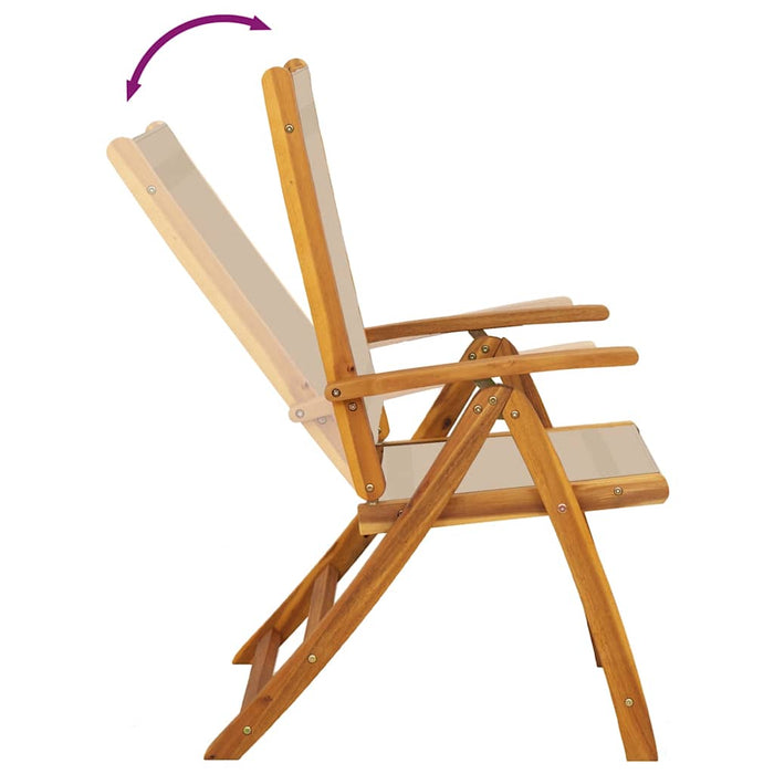Set mobilier de grădină, 7 piese, lemn masiv acacia/textilenă - WALTI WALTI