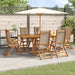 Set mobilier de grădină, 7 piese, lemn masiv acacia/textilenă - WALTI WALTI
