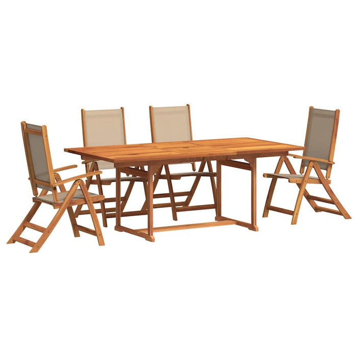 Set mobilier de grădină, 5 piese, lemn masiv acacia/textilenă - WALTI WALTI