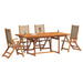 Set mobilier de grădină, 5 piese, lemn masiv acacia/textilenă - WALTI WALTI