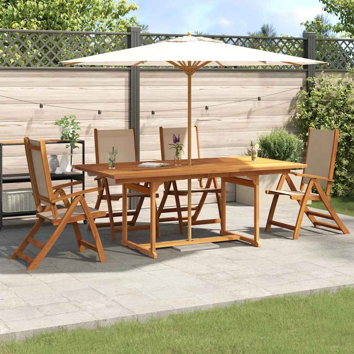 Set mobilier de grădină, 5 piese, lemn masiv acacia/textilenă - WALTI WALTI