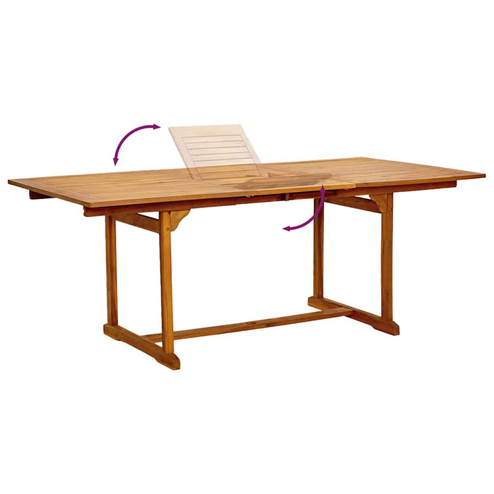 Set mobilier de grădină, 7 piese, lemn masiv acacia/textilenă - WALTI WALTI