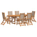 Set mobilier de grădină, 7 piese, lemn masiv acacia/textilenă - WALTI WALTI