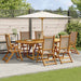Set mobilier de grădină, 7 piese, lemn masiv acacia/textilenă - WALTI WALTI