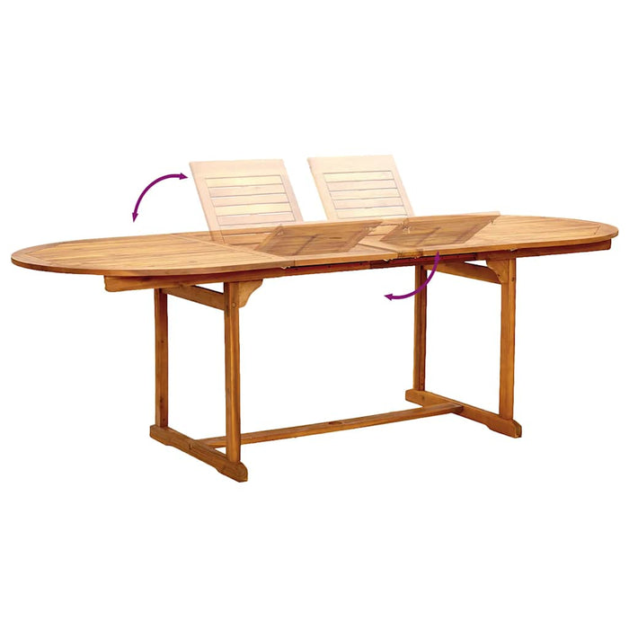 Set mobilier de grădină, 9 piese, lemn masiv acacia/textilenă - WALTI WALTI