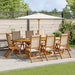 Set mobilier de grădină, 9 piese, lemn masiv acacia/textilenă - WALTI WALTI