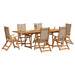 Set mobilier de grădină, 7 piese, lemn masiv acacia/textilenă - WALTI WALTI