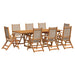 Set mobilier de grădină, 9 piese, lemn masiv acacia/textilenă - WALTI WALTI