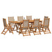 Set mobilier de grădină, 9 piese, lemn masiv acacia/textilenă - WALTI WALTI