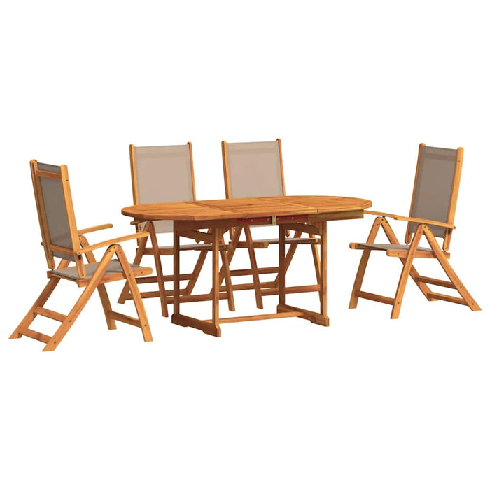 Set mobilier de grădină, 5 piese, lemn masiv acacia/textilenă - WALTI WALTI