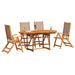 Set mobilier de grădină, 5 piese, lemn masiv acacia/textilenă - WALTI WALTI
