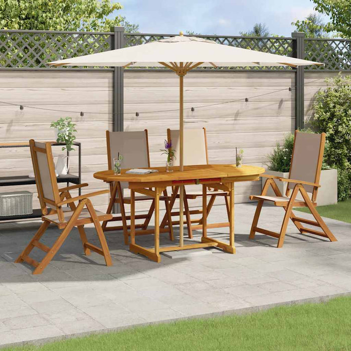 Set mobilier de grădină, 5 piese, lemn masiv acacia/textilenă - WALTI WALTI