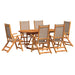 Set mobilier de grădină, 7 piese, lemn masiv acacia/textilenă - WALTI WALTI