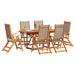 Set mobilier de grădină, 7 piese, lemn masiv acacia/textilenă - WALTI WALTI