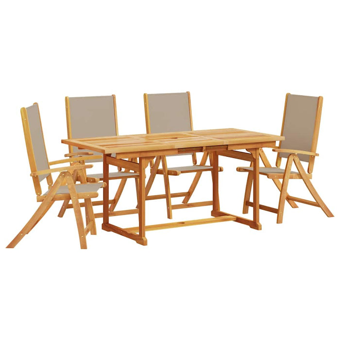 Set mobilier de grădină, 5 piese, lemn masiv acacia/textilenă - WALTI WALTI