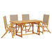 Set mobilier de grădină, 5 piese, lemn masiv acacia/textilenă - WALTI WALTI