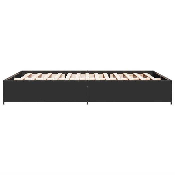 Cadru de pat, negru, 120x190 cm, lemn prelucrat și metal - WALTI WALTI