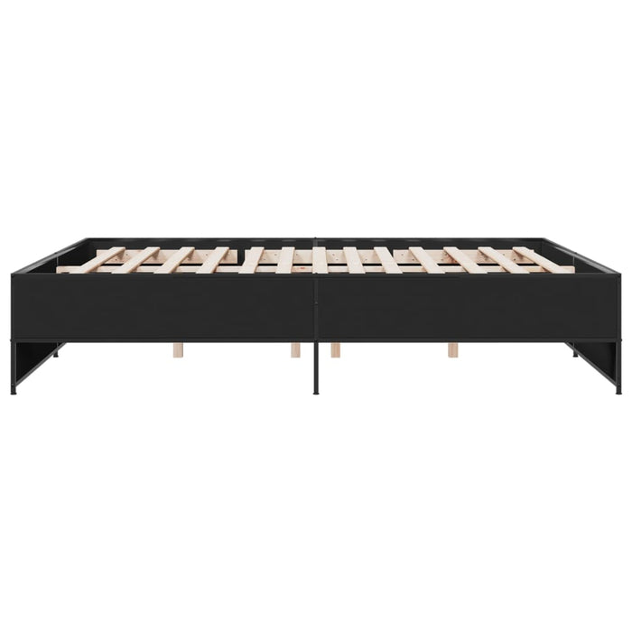 Cadru de pat, negru, 200x200 cm, lemn prelucrat și metal - WALTI WALTI