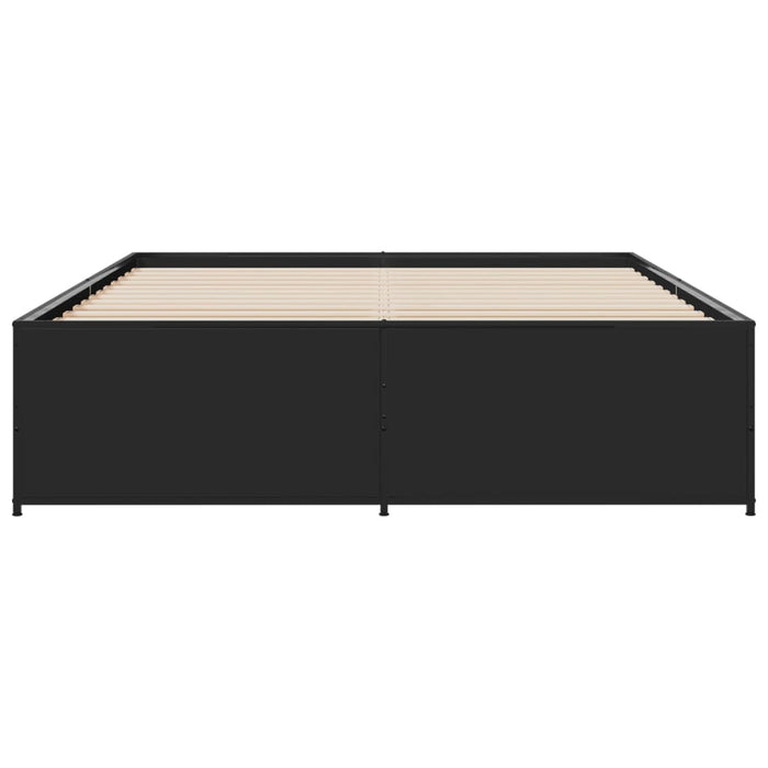Cadru de pat, negru, 140x200 cm, lemn prelucrat și metal - WALTI WALTI