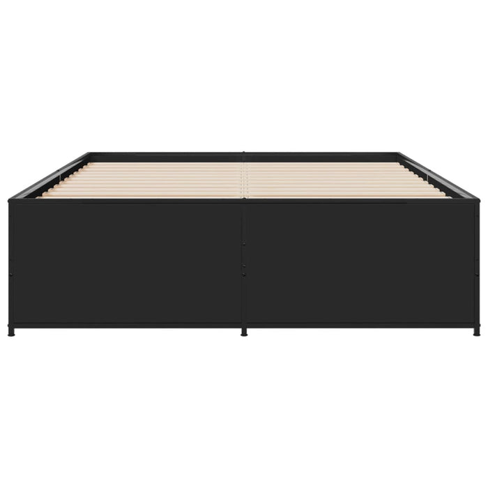 Cadru de pat, negru, 140x190 cm, lemn prelucrat și metal - WALTI WALTI