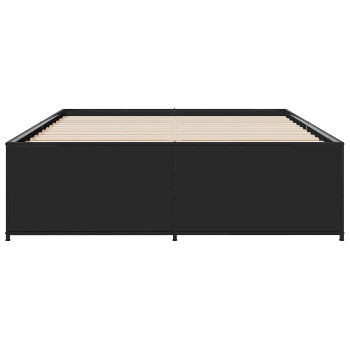 Cadru de pat, negru, 120x190 cm, lemn prelucrat și metal - WALTI WALTI