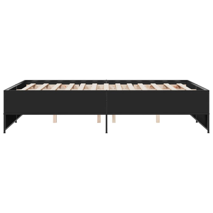 Cadru de pat, negru, 120x190 cm, lemn prelucrat și metal - WALTI WALTI