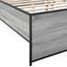 Cadru de pat, gri sonoma, 120x190 cm, lemn prelucrat și metal - WALTI WALTI