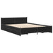 Cadru de pat cu sertare, negru, 135x190 cm, lemn prelucrat - WALTI WALTI
