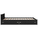 Cadru de pat cu sertare, negru, 135x190 cm, lemn prelucrat - WALTI WALTI
