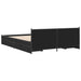 Cadru de pat cu sertare, negru, 135x190 cm, lemn prelucrat - WALTI WALTI