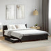 Cadru de pat cu sertare, negru, 135x190 cm, lemn prelucrat - WALTI WALTI