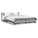 Cadru de pat cu sertare, gri sonoma, 135x190 cm, lemn prelucrat - WALTI WALTI
