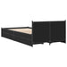 Cadru de pat cu sertare, negru, 75x190 cm, lemn prelucrat - WALTI WALTI