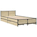 Cadru de pat cu sertare stejar sonoma 75x190 cm lemn prelucrat - WALTI WALTI