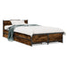 Cadru de pat cu sertare stejar fumuriu 75x190 cm lemn prelucrat - WALTI WALTI