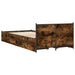 Cadru de pat cu sertare stejar fumuriu 75x190 cm lemn prelucrat - WALTI WALTI