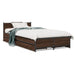 Cadru de pat cu sertare stejar maro 75x190 cm lemn prelucrat - WALTI WALTI