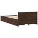 Cadru de pat cu sertare stejar maro 75x190 cm lemn prelucrat - WALTI WALTI