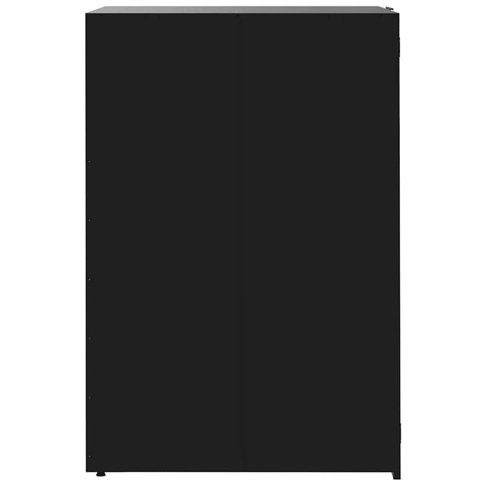 Depozitare coș gunoi cu roți 2 coșuri negru 138x79x117 cm oțel - WALTI WALTI