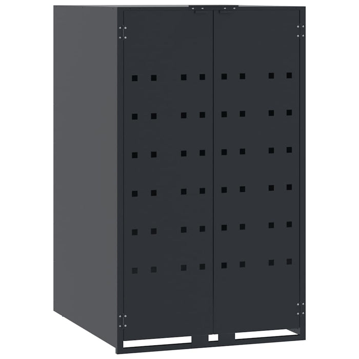 Depozitare coș gunoi roți 2 coșuri antracit 138x79x117 cm oțel - WALTI WALTI