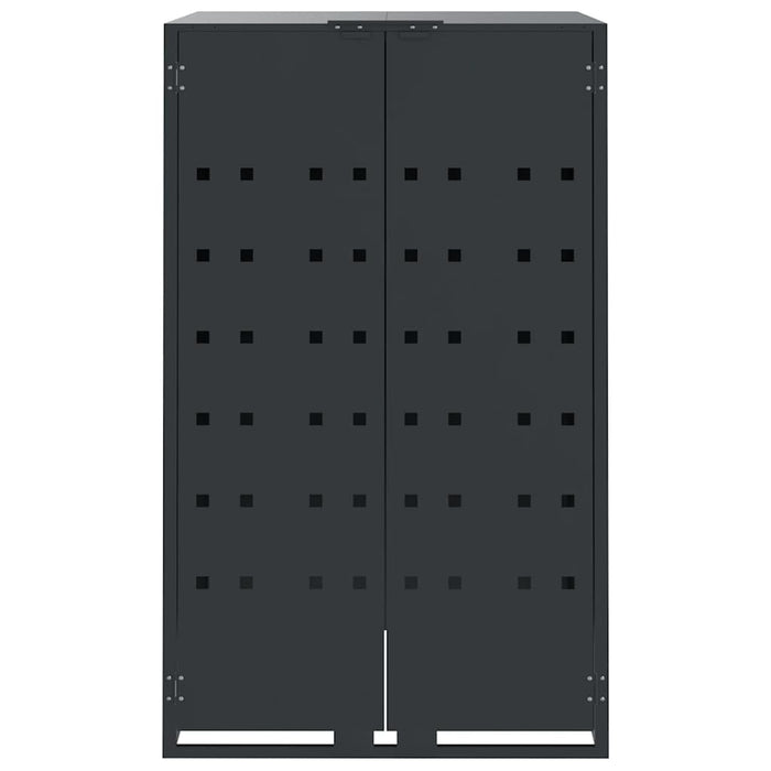 Depozitare coș gunoi roți 5 coșuri antracit 345x79x117 cm oțel - WALTI WALTI