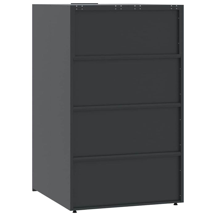 Depozitare coș gunoi roți 5 coșuri antracit 345x79x117 cm oțel - WALTI WALTI