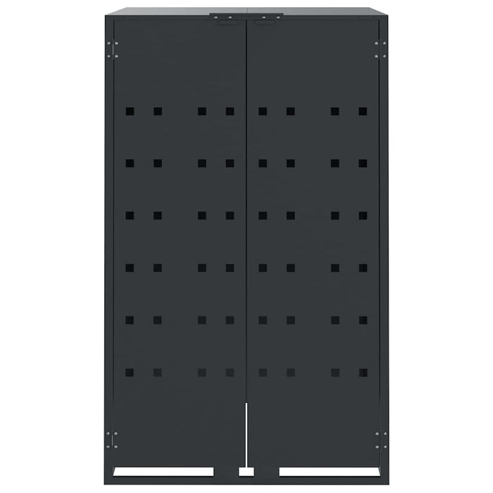 Depozitare coș gunoi roți 6 coșuri antracit 414x79x117 cm oțel - WALTI WALTI