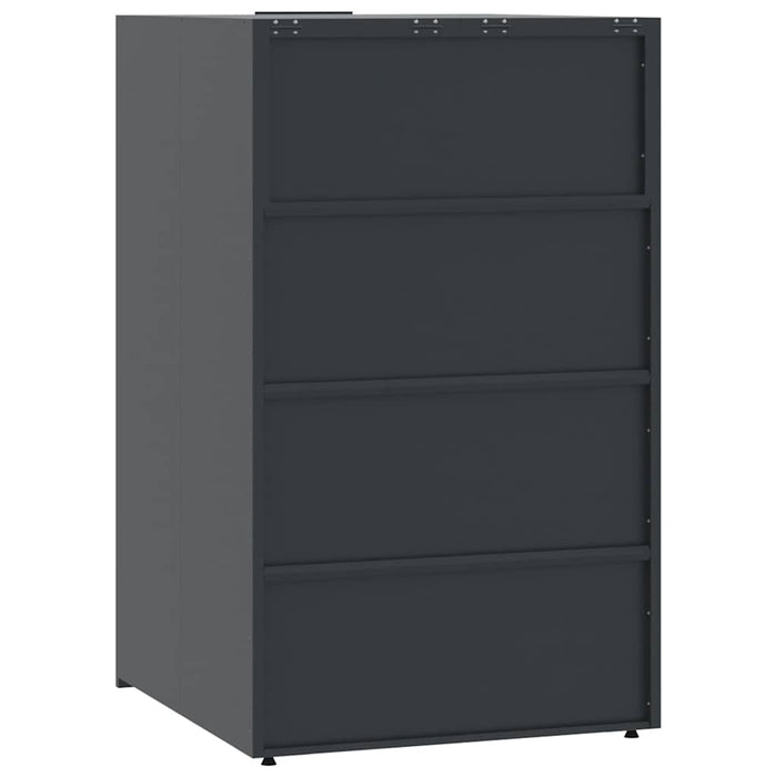 Depozitare coș gunoi roți 6 coșuri antracit 414x79x117 cm oțel - WALTI WALTI