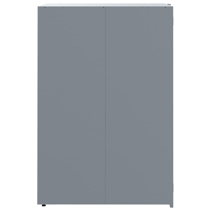 Depozitare coș gunoi cu roți 3 coșuri gri 207x79x117 cm oțel - WALTI WALTI