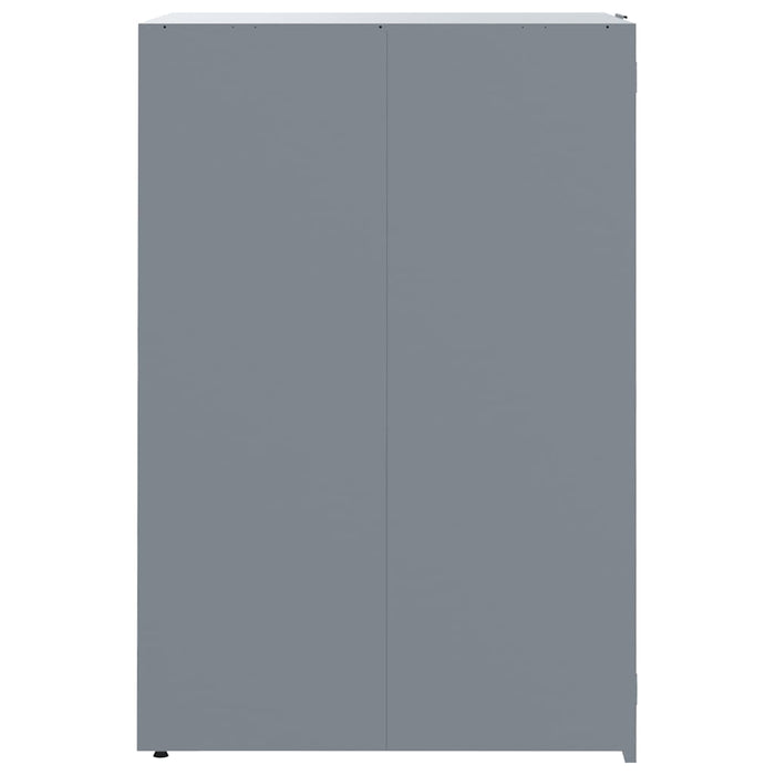 Depozitare coș gunoi cu roți 4 coșuri gri 276x79x117 cm oțel - WALTI WALTI